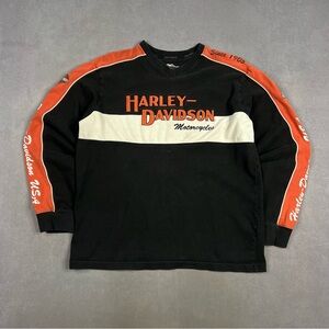 Harley-Davidson Black & Orange Pullover